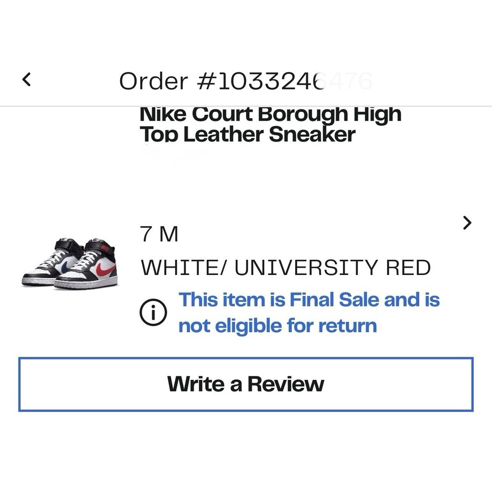 Nike Court Borough Mid 2 BG White University Red Black Blue Size 7Y DO5889 161 - Picture 11 of 11